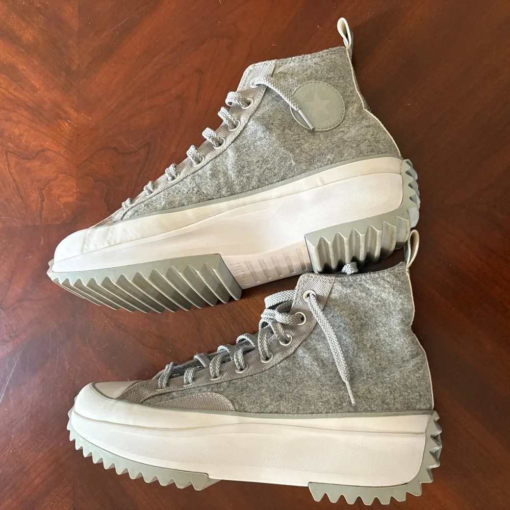 Converse Run Star Hike Chunky High Top Sneakers Unisex Womens 11 Mens 9.5 - Picture 7 of 16